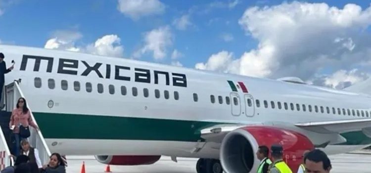 Aterriza avión de Mexicana en Tulum