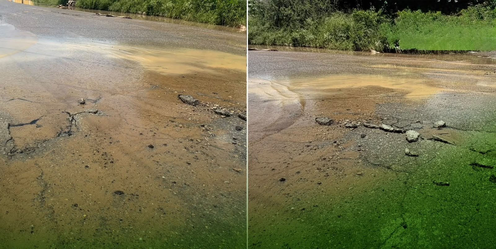 Fuga de agua en el fraccionamiento Sierra Madre del Sur genera inundaciones